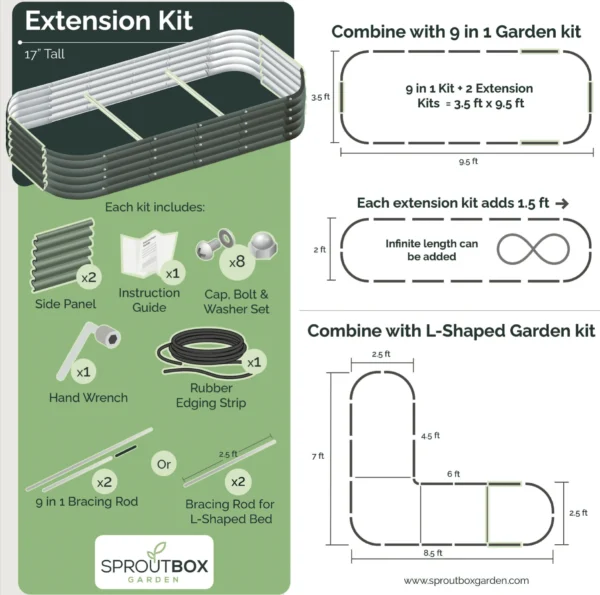 Sproutbox 17" Tall Extension Kit - Image 5